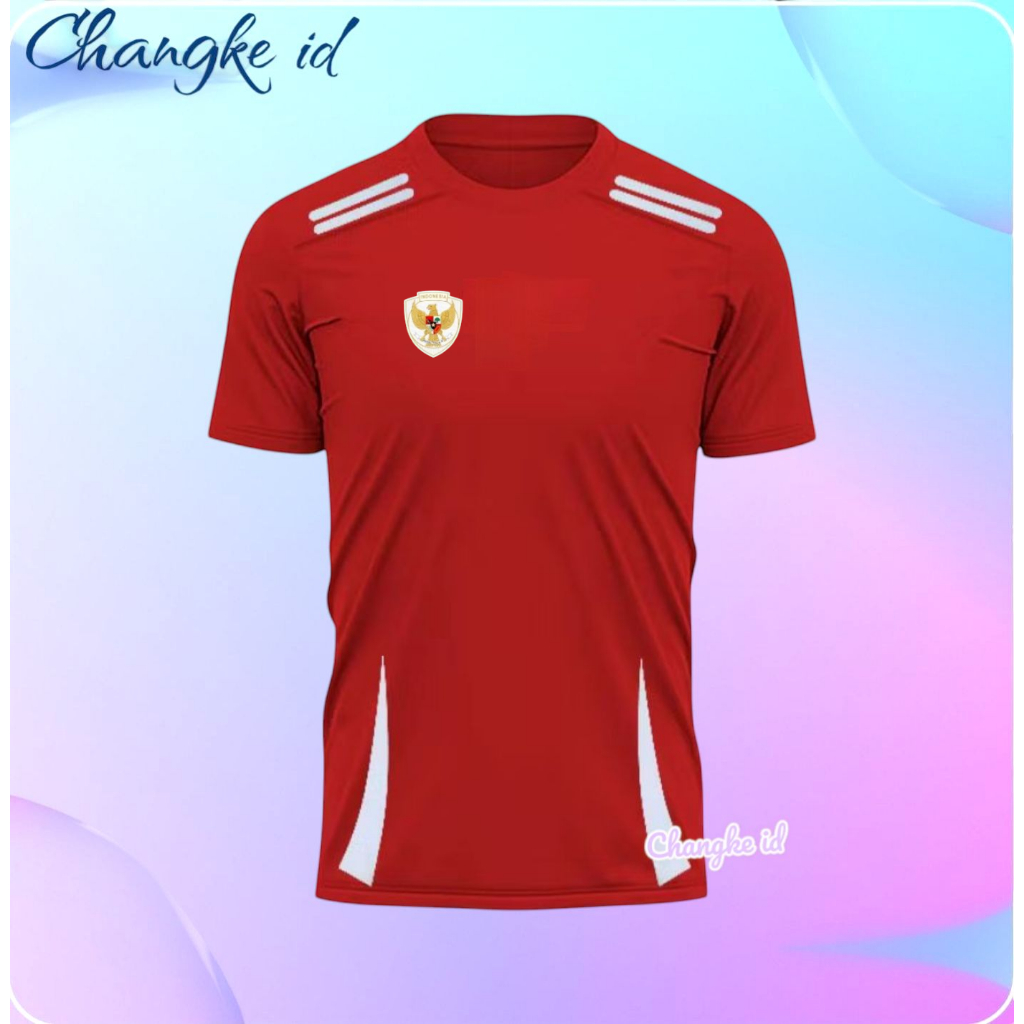 COD Kaos Sport Training Dewasa Pria Wanita Baju Atasan Jersey Olahraga Indonesia Kaos Sport Timnas R