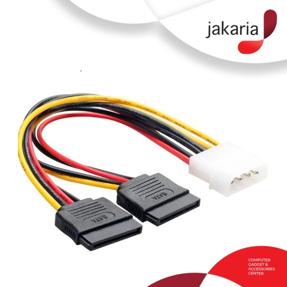 Kabel Power SATA Cabang 1-2 Kabel MOLEX to 2 SATA