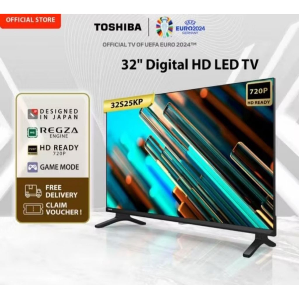 TV LED TOSHIBA DIGITAL 32 INCHI - DOLBY AUDIO - GAME MODE - REGZA POWER
