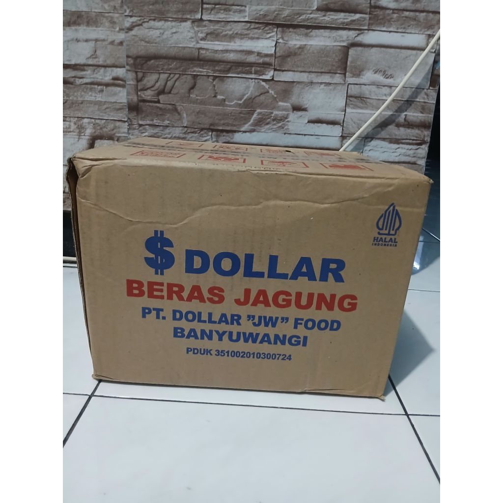 

Beras Jagung Dollar 1 Dus @500 gram isi 20 bungkus