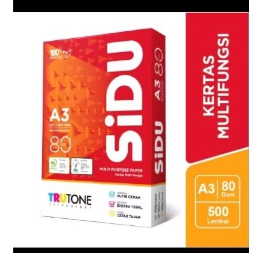 

Kertas A3 Sidu Paper One 80gsm 75 gsm Murah Berkualitas Original