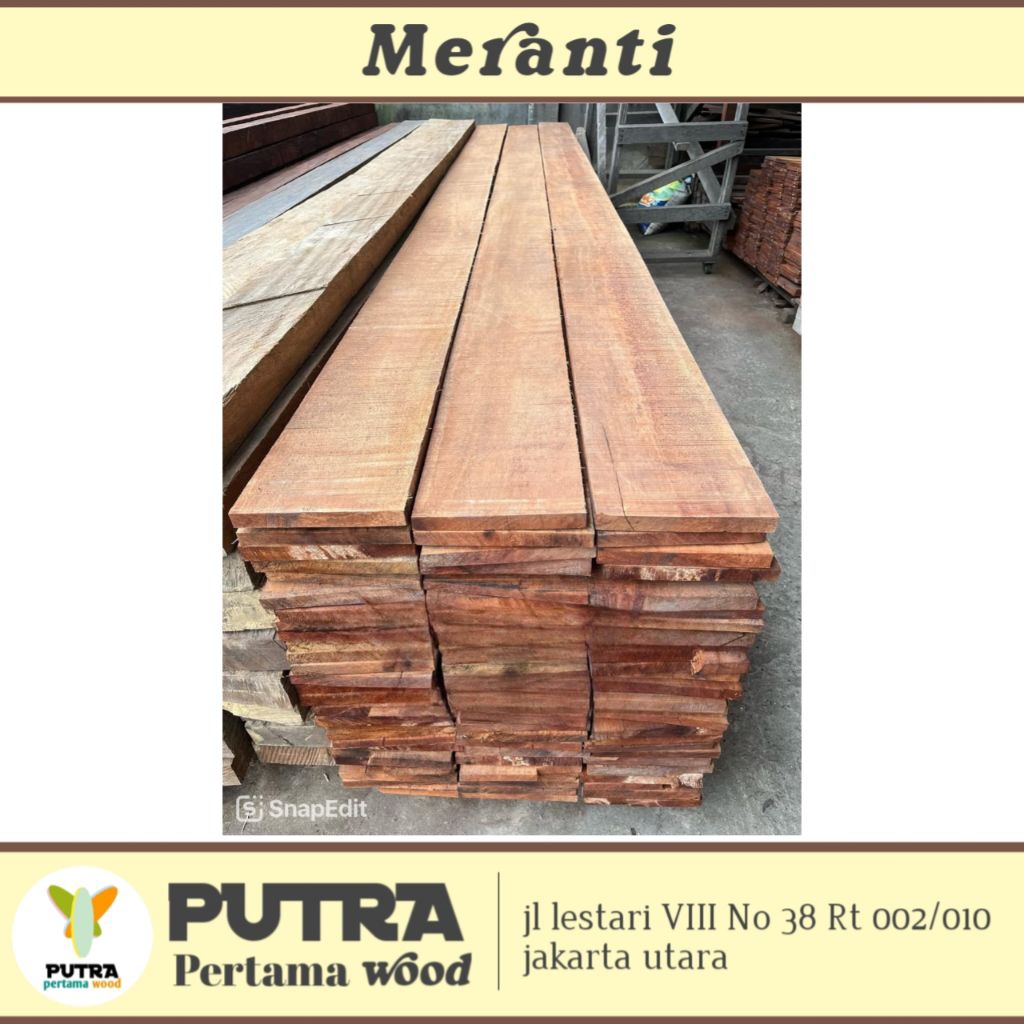papan kayu meranti ketebalan 3cm