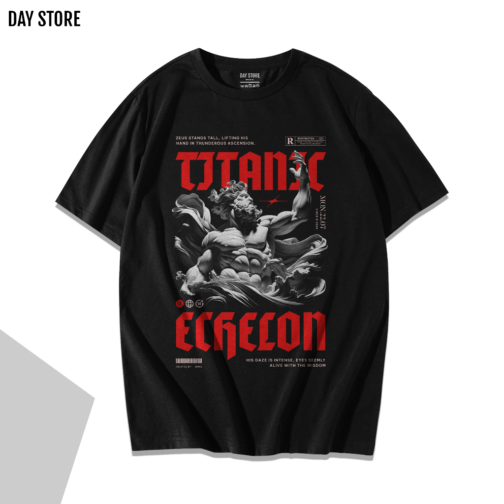 DAY STORE - Kaos Streetwear Titanic Enhelon Pria Wanita Baju Tshirt Distro