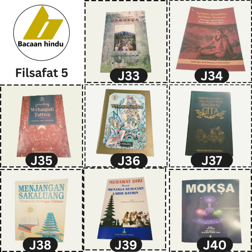 Buku Filsafat 5 Upadeca Widi Tatwa Wrhaspati Tattwa Membangun Karakter Sakaluang Merawat Diri Moksa 