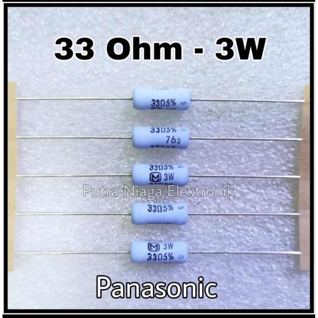Resistor 33R 3Watt Panasonic 33ohm 3 Watt 33 ohm