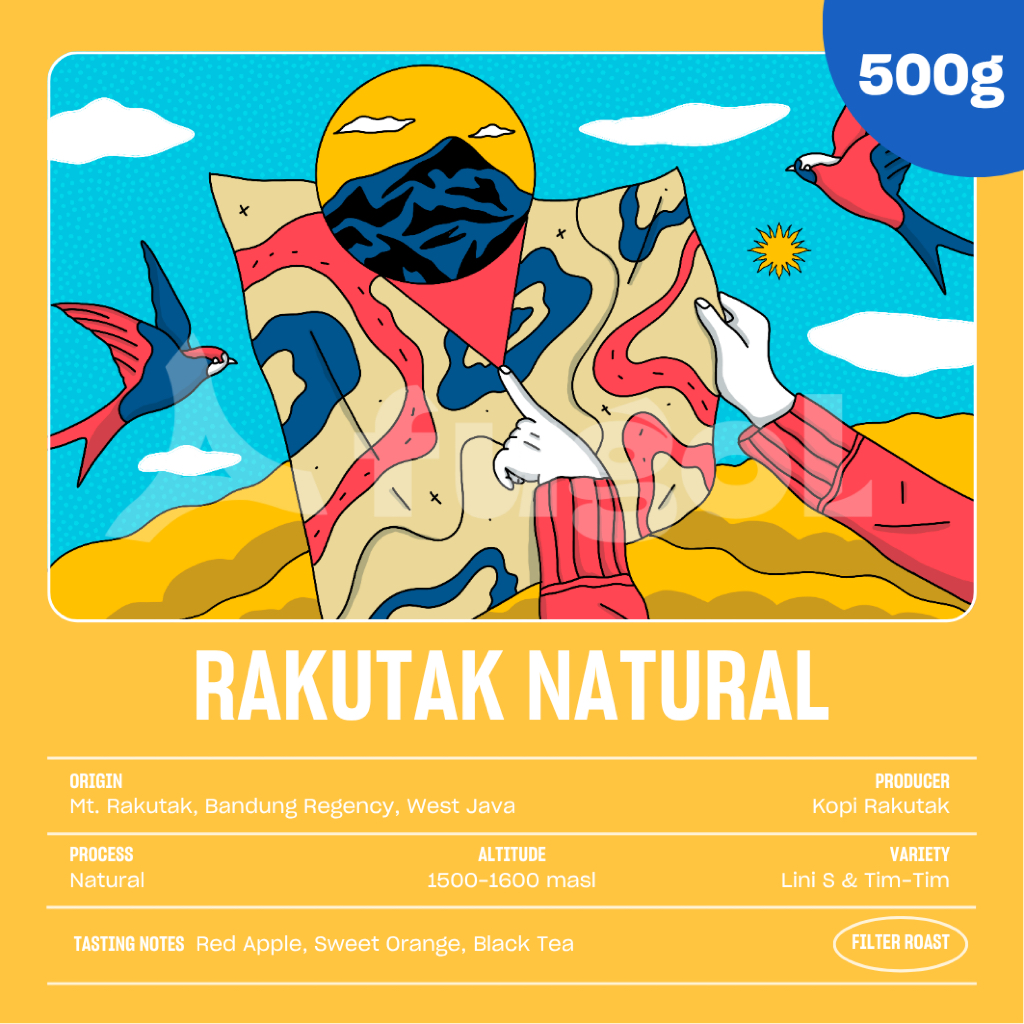 

Biji Kopi Arabika WEST JAVA RAKUTAK NATURAL (500 gr) Single Origin Coffee