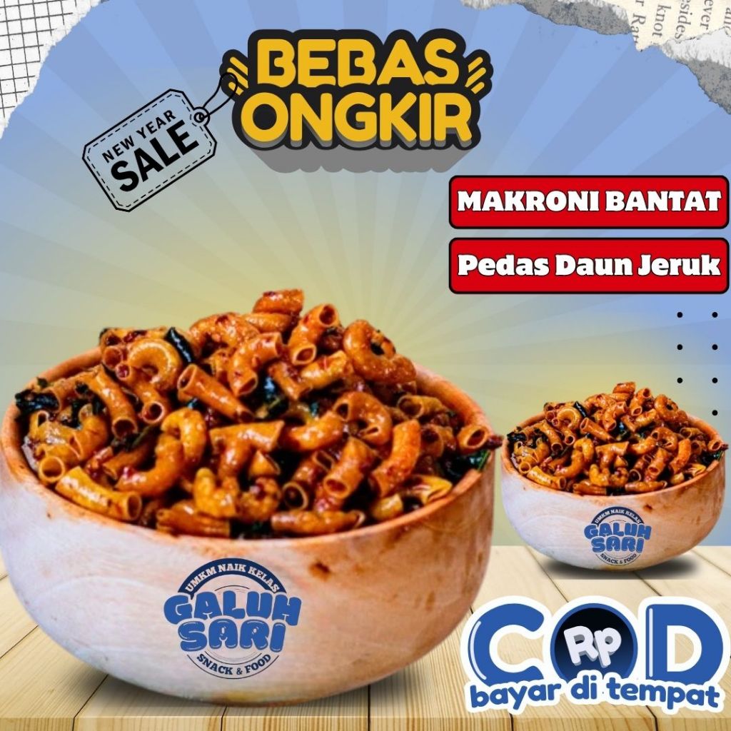 

Makroni Bantet Sultan Pedas Daun Jeruk Bumbu Cikruh Melimpah Cemilan Pedas Kiloan Murah Viral