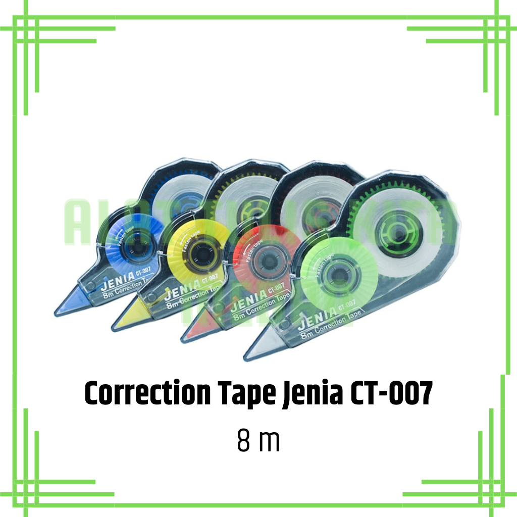 

(1 Pcs) Correction Tape Jenia CT-002 8M Panjang / Penghapus Tipex Pita Kertas Jenia CT-002 8M