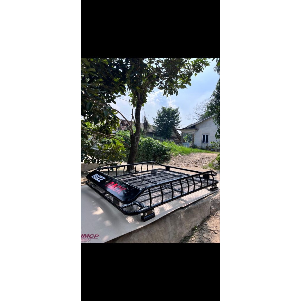 Roof rack bagasi atas mobil model buzz rack jaring pnp new rush
