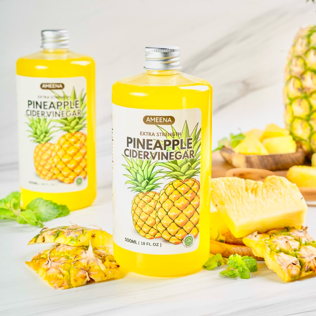 

[ BIG ] Cuka Nanas Vinegar With The Mother - Pineapple Organic 500ml | Ameena Premium Quality