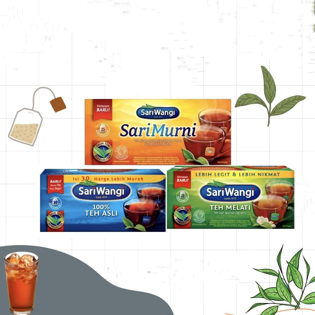 

Sariwangi Teh Asli / Teh Melati / SariMurni 25pcs