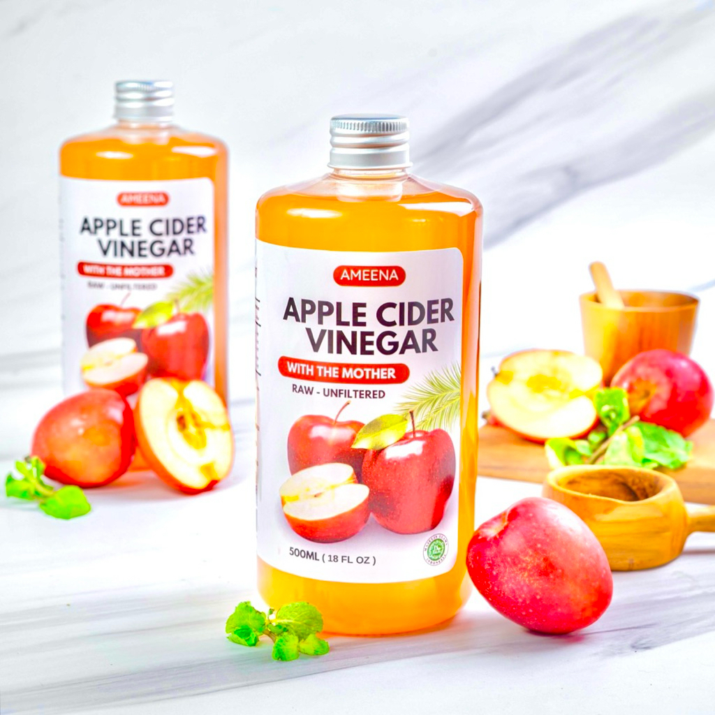 

[ BIG ] Apple Cider Vinegar With The Mother - Cuka Apel Organik 500ml | Ameena Premium Quality