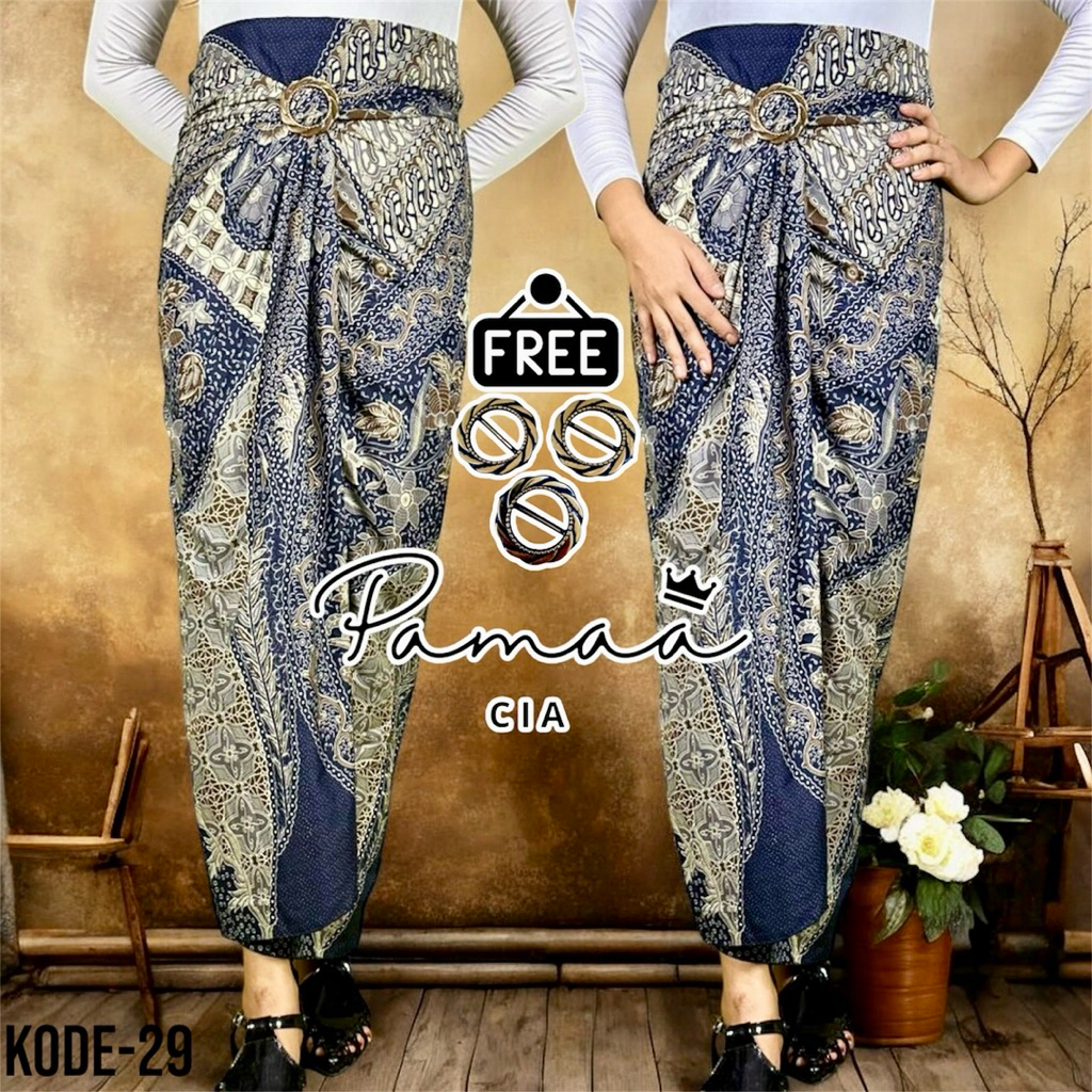 rok lilit serut motif batik moderen kondangan tunanggan nikhaan wisuda kegereja formal non formal