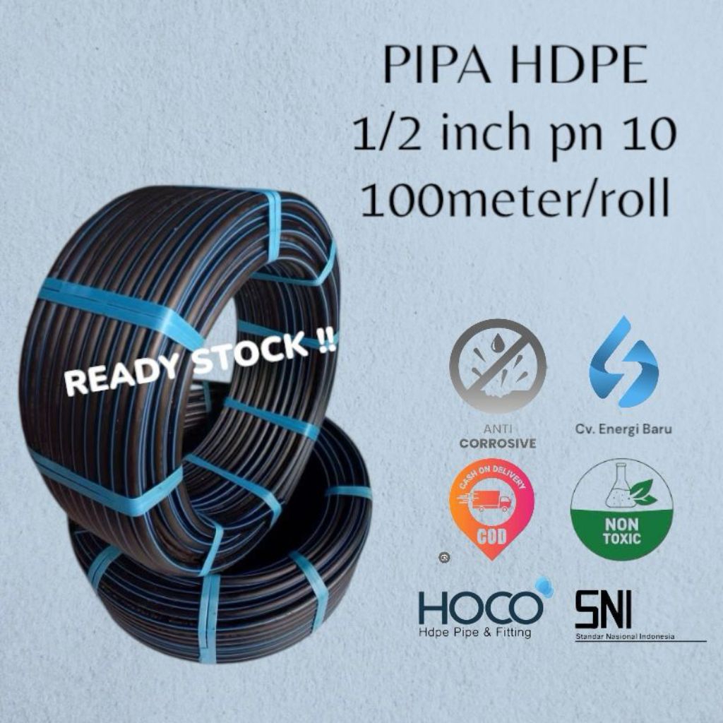 Pipa Air HDPE 1/2 Inch Roll 100 Meter