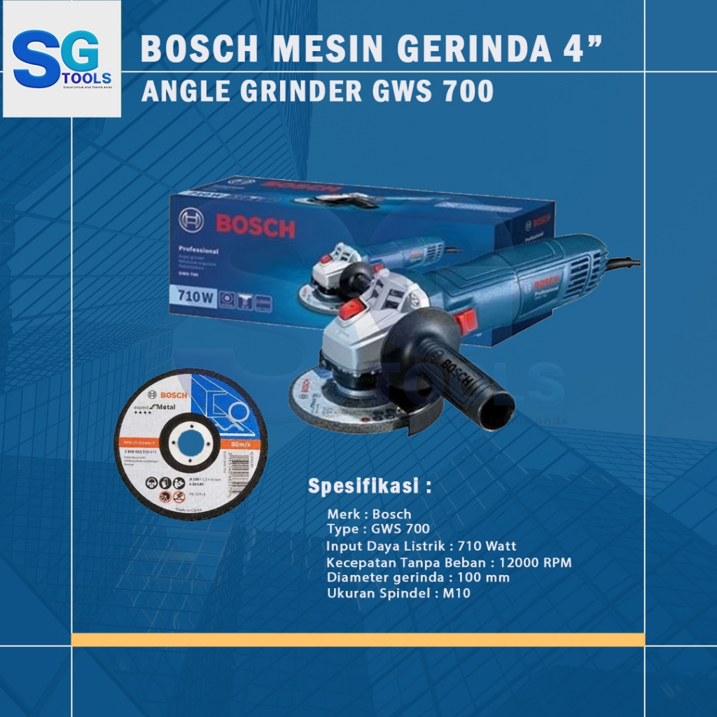 PROMO BIG PROMO Bosch Mesin Gerinda 4" GWS 700 - Gerinda Tangan 4 Inch Bosch GWS 700 - Mesin Gurinda