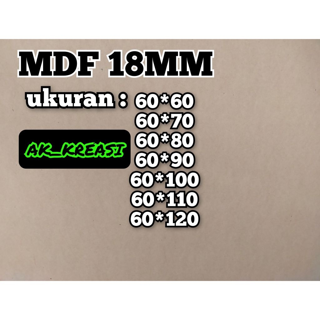MDF / HARBOT TEBAL 18MM