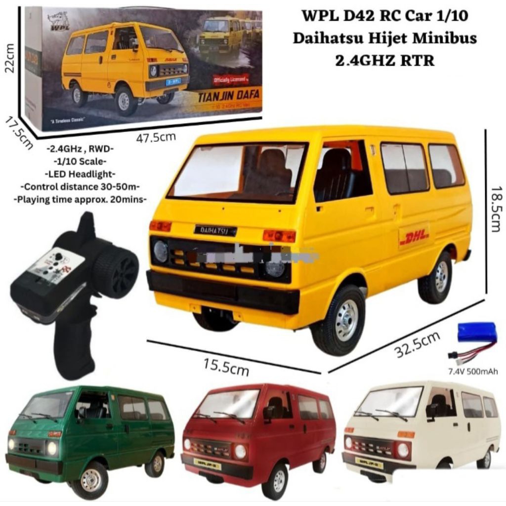RC  DAIHATSU  HIJET  MINIBUS  D42 /// RC  MINI  BUS /// MOBIL  REMOT  ANGKUTAN  UMUM /// RC  TIANJIN
