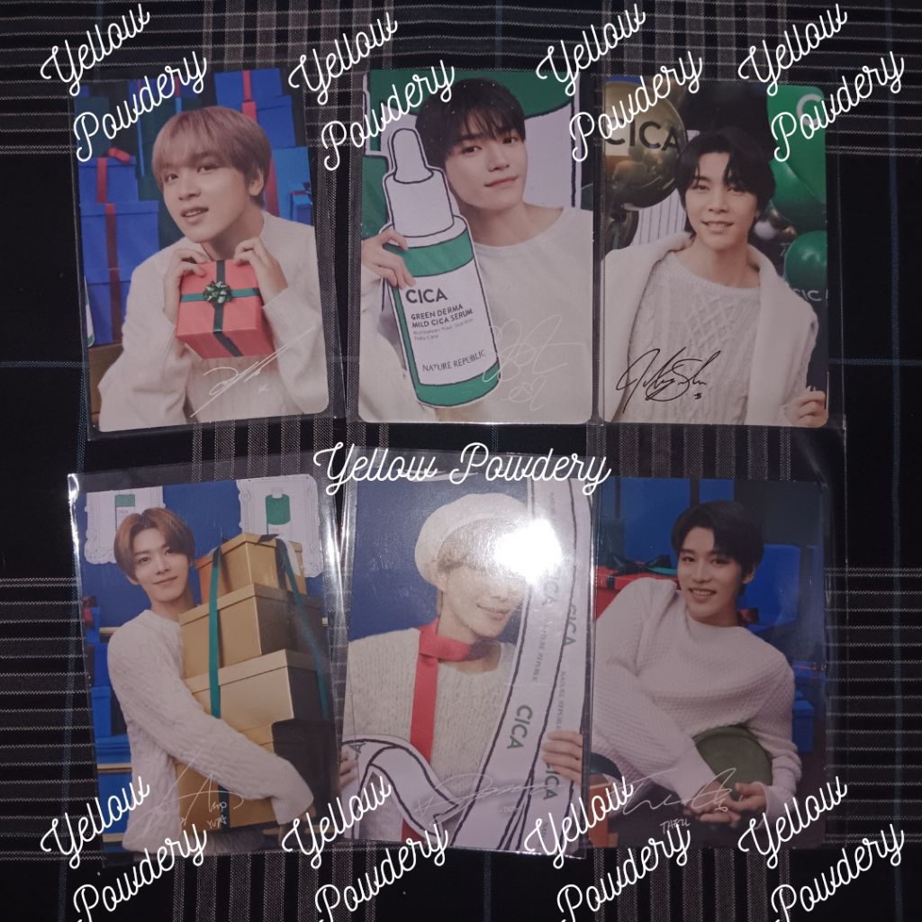 PHOTOCARD CICA WONDERLAND NATURE REPUBLIC X NCT 127 CHRISTMAS NATAL PC JOHNNY TAEYONG YUTA DOYOUNG J