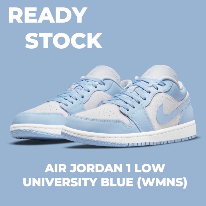 Nike Air Jordan 1 Low University Blue Football Grey Aluminum (WMNS)