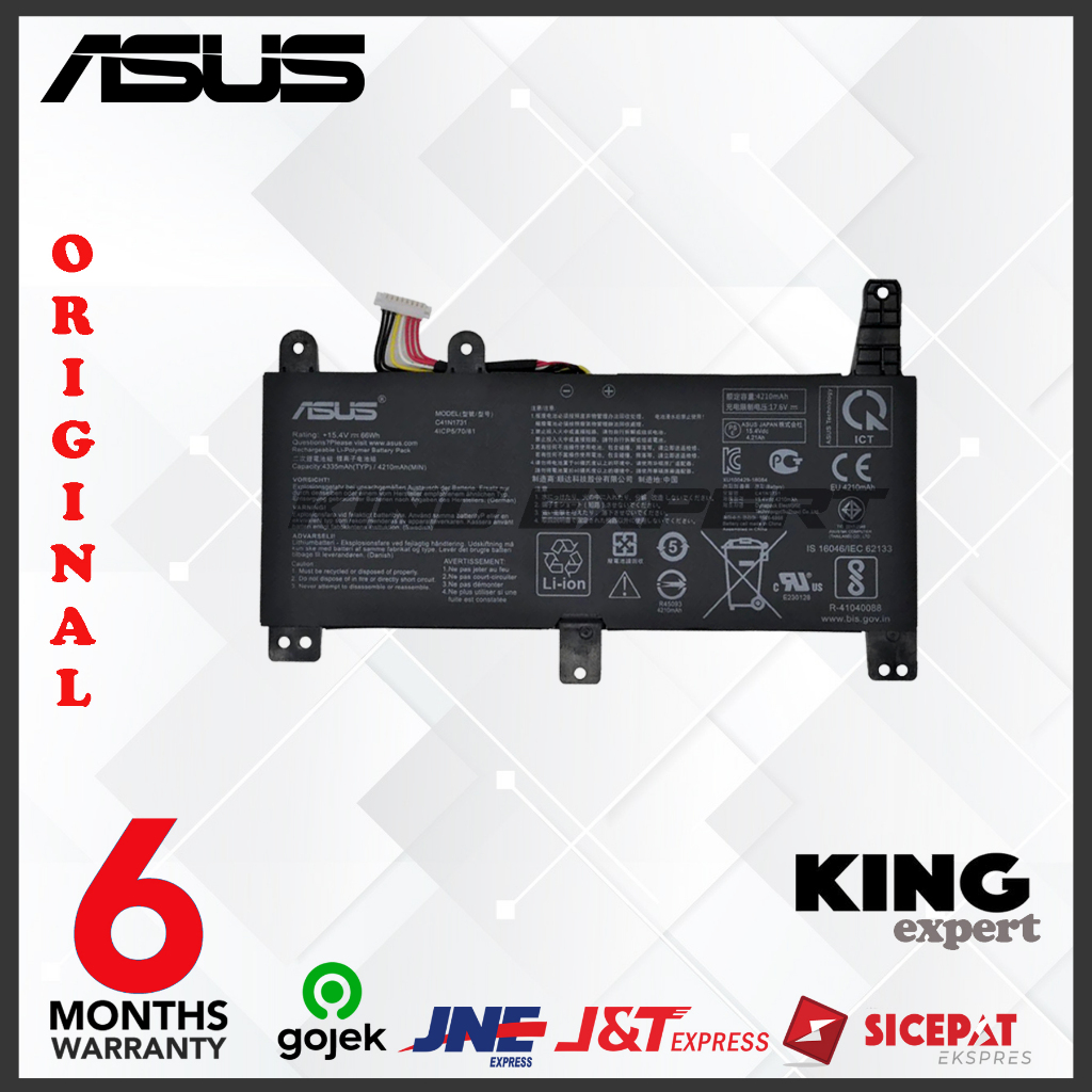 Original Baterai Laptop ASUS ROG Strix GL504 GL504GM GL504GW GL504GS G515GV G704GM C41N1731-2