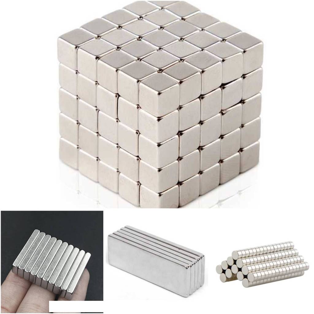 Magnet Neodymium N35 NdFeB Kotak Bulat Kecil Super Kuat Besi Strong Chrome Multifungsi Serbaguna