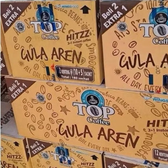 

1 Karton Top Coffee Gula Aren 22Gram x 180 Sachet
