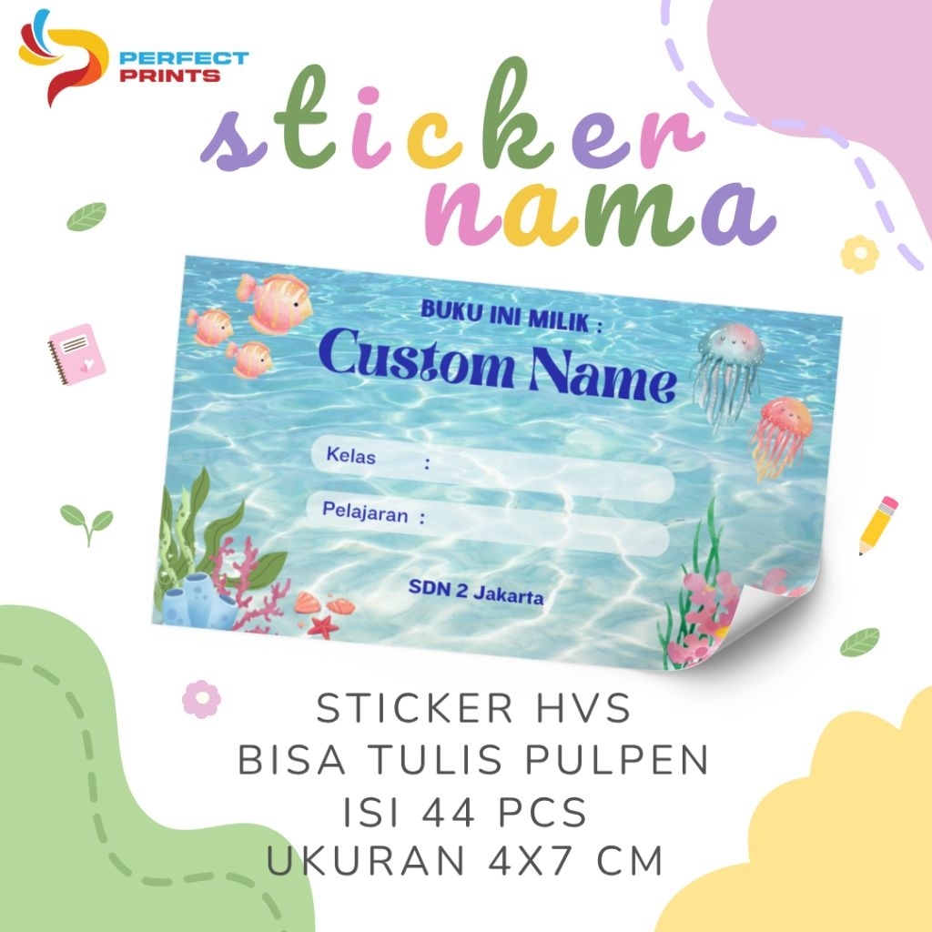 

Sticker Buku Anak / Label Nama Anak / Sticker Buku Pelajaran Anak / Sticker Buku Nama Sekolah / Label Buku Pejaran Sekolah