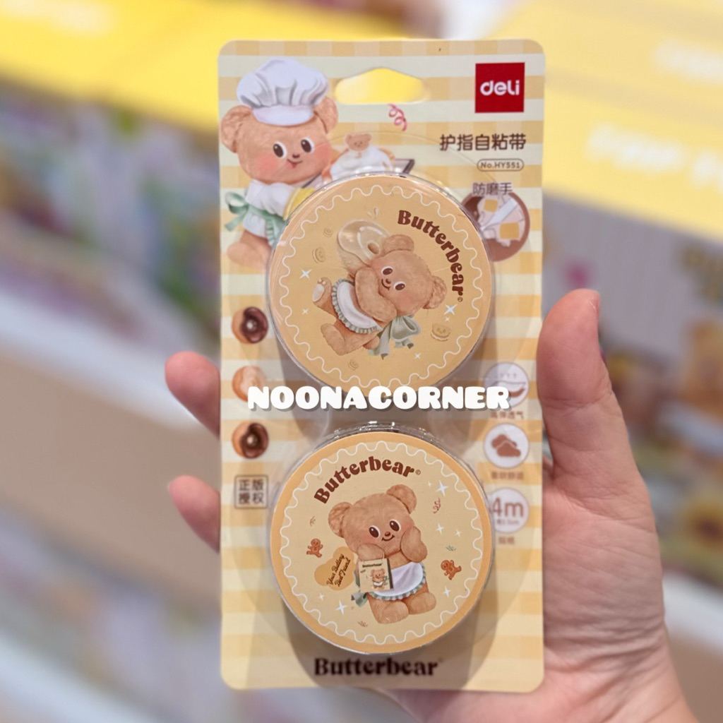 

Miniso x Deli ‼️ Finger Tape / Selotip Plester Jari Butterbear Print Collections (25mm)