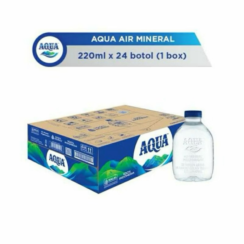 

Aqua Cube 220 ml Botol Mini - Air Mineral imut isi 24 botol