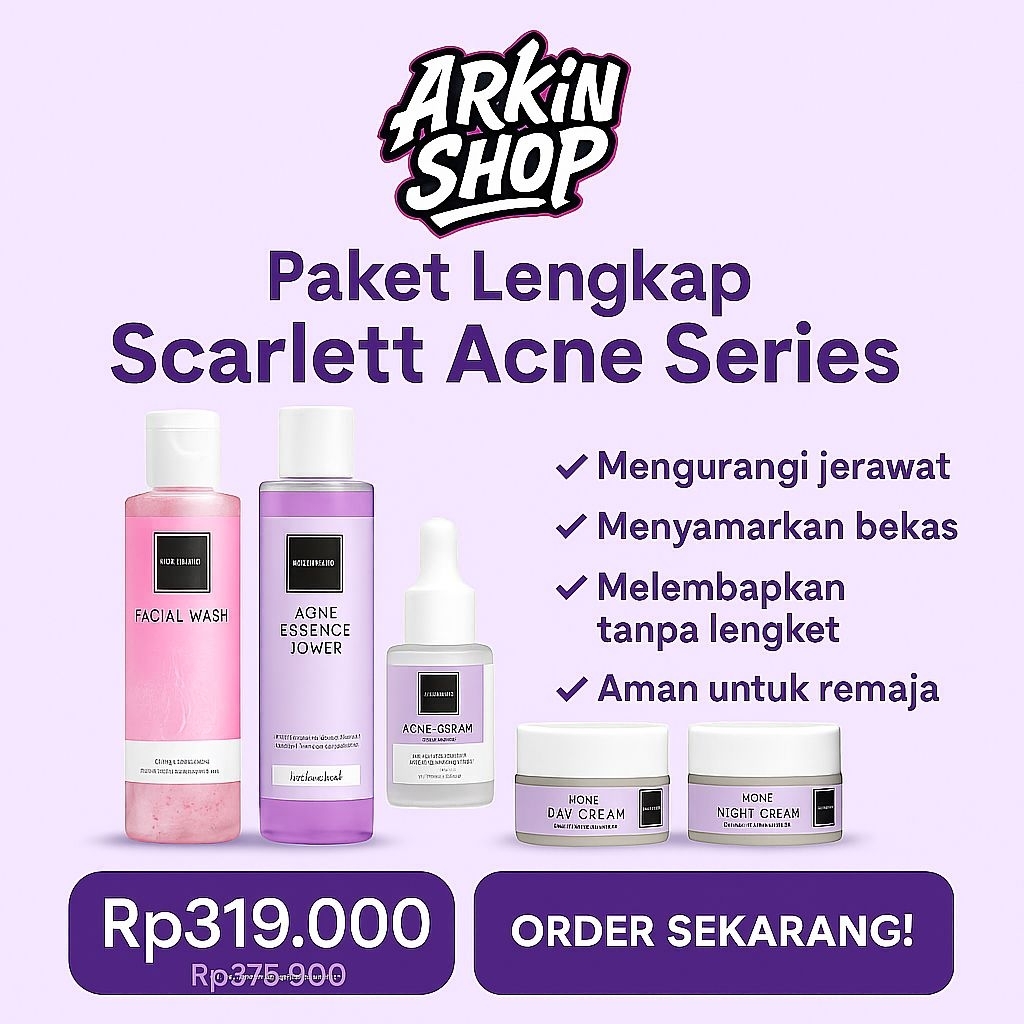 Scarlett Acne Series 1 Set – Skincare Remaja untuk Kulit Berjerawat & Sensitif
