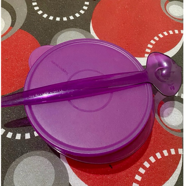 Purple Limited Bowl Tupperware 1 Liter with Spoon