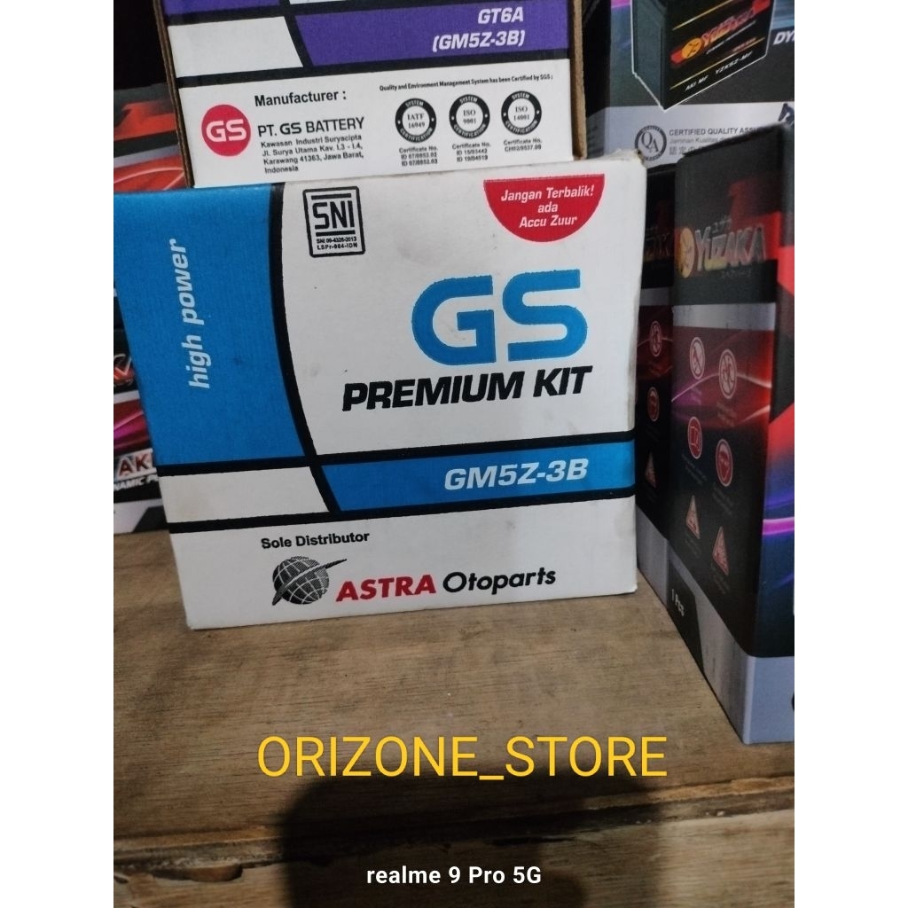 Aki GS GM5Z-3B basah Original Astra Otopart