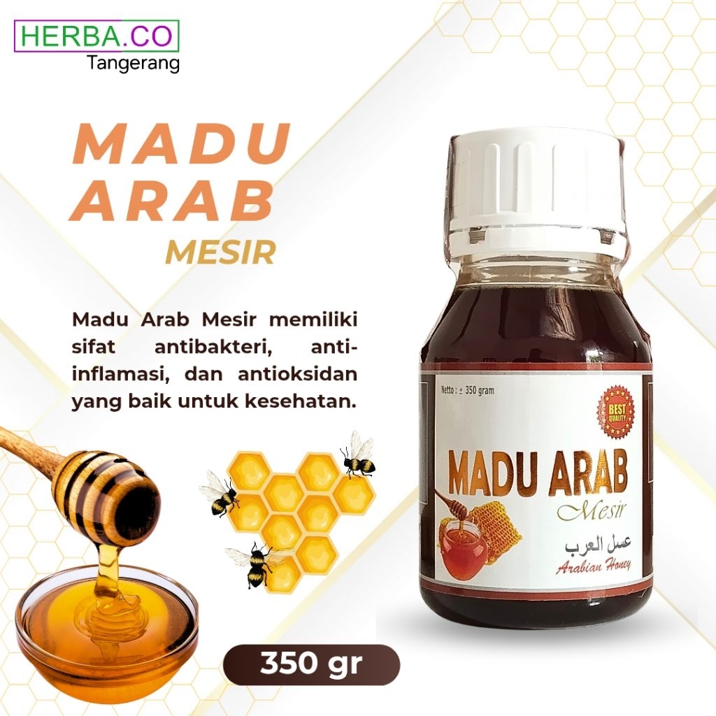 

Madu Arab Mesir 350gr - Madu Alami dengan Khasiat Ganda!