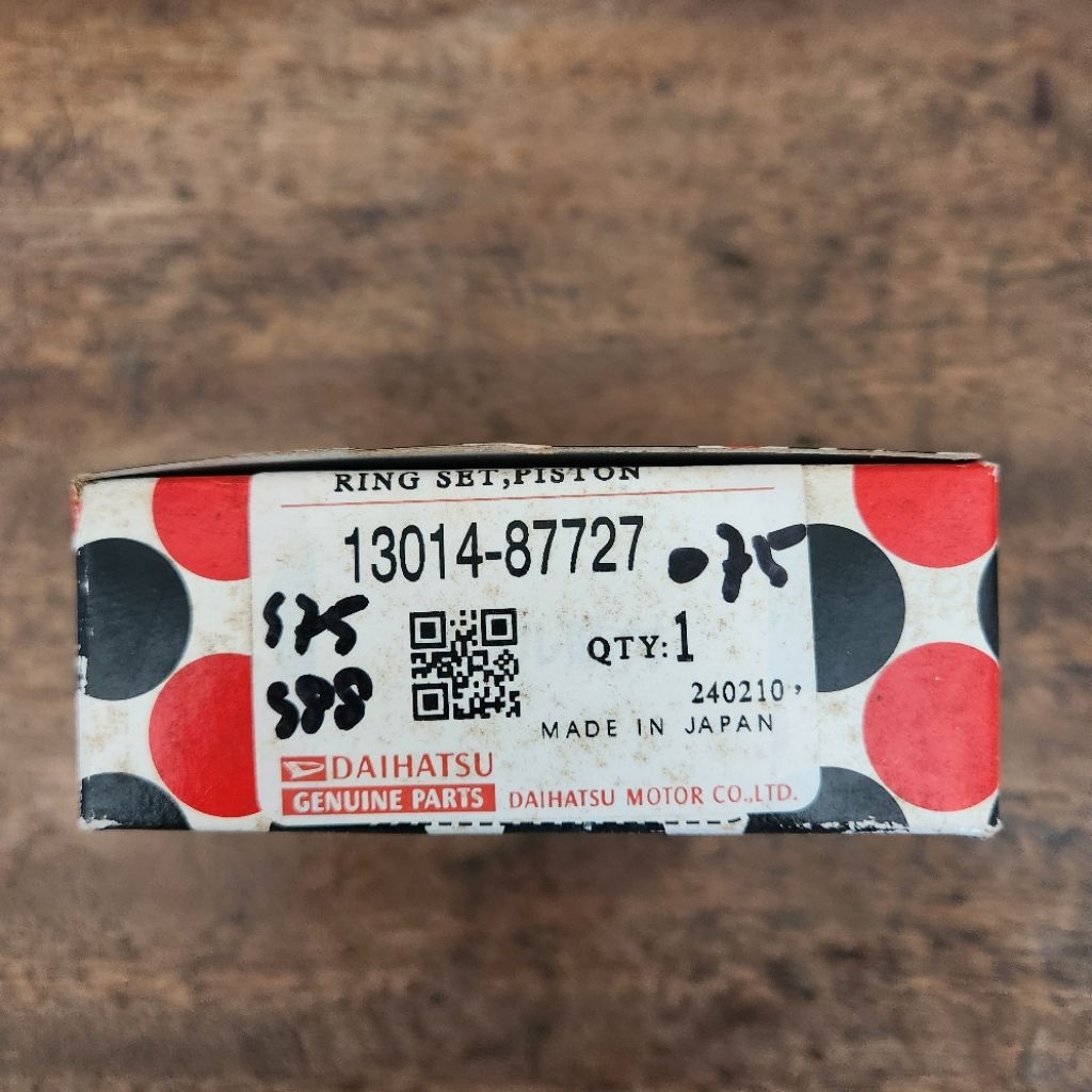 Piston Ring Daihatsu HIJET 1000 / Zebra 1000 Oversize 0.75