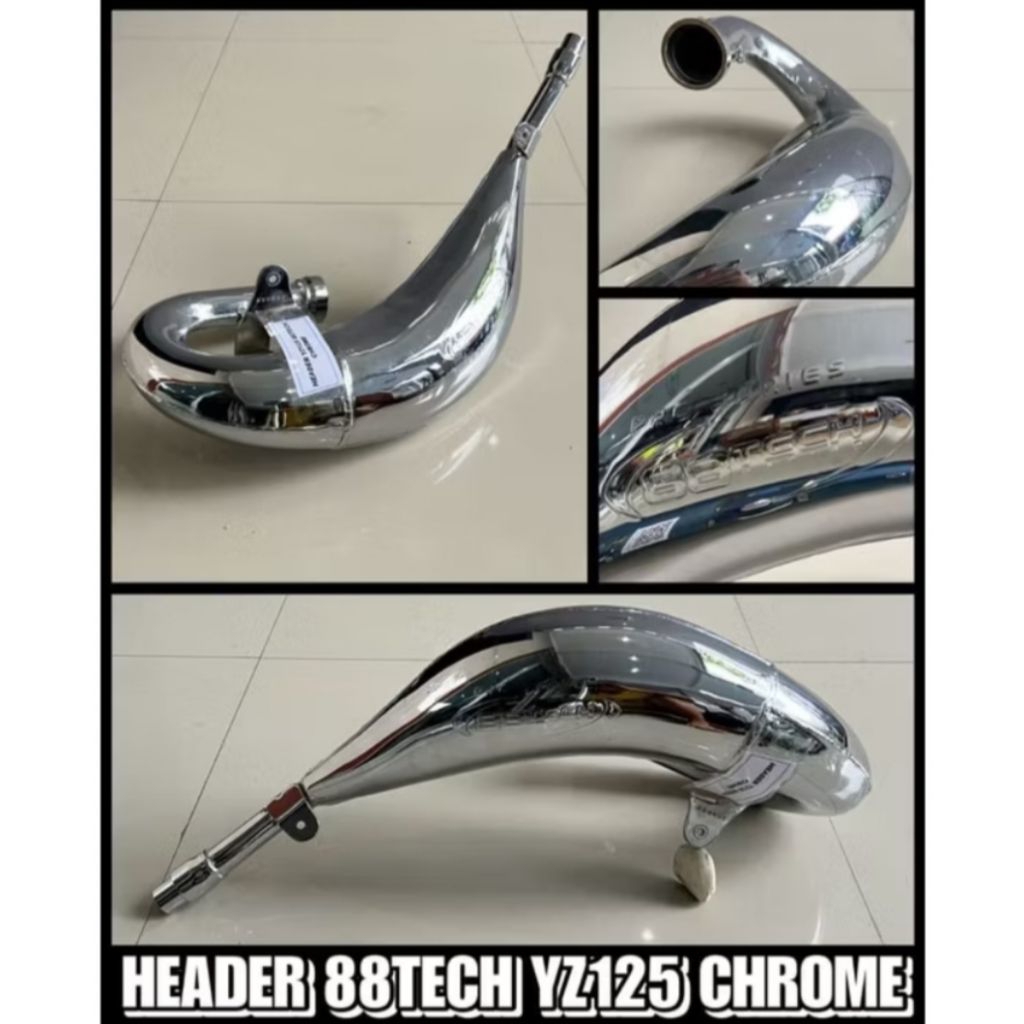Header Knalpot YZ125 Chrome 88Tech High Quality