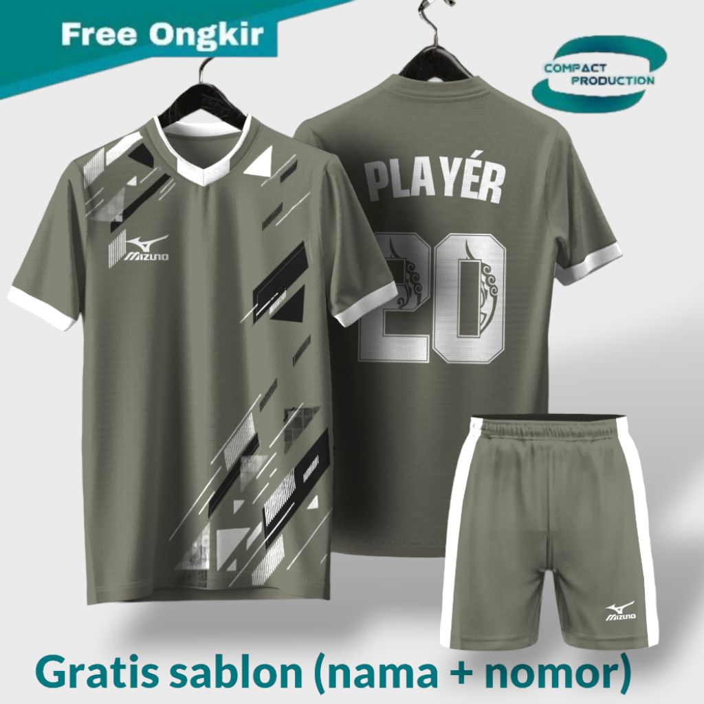 Jersey free sablon nama nomor punggung baju olahraga remaja / dewasa baju sepak bola baju futsal pak