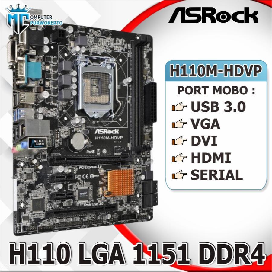 Mainboard Mobo H110 DDR4 Soket 1151 Asrock