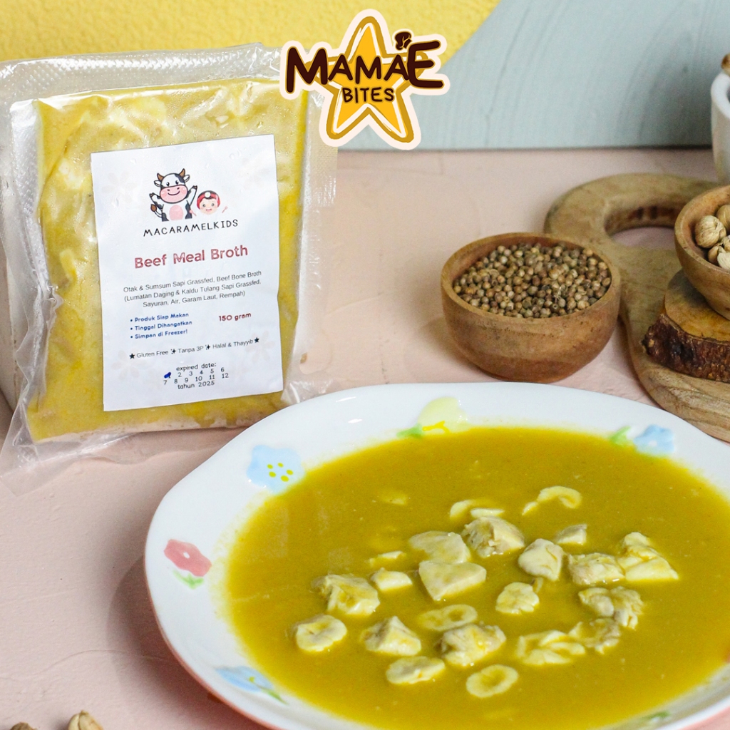 

Macaramel Kids - Beef Meal Broth | Frozen MPASI NDF Homemade & Bekal Anak Sehat