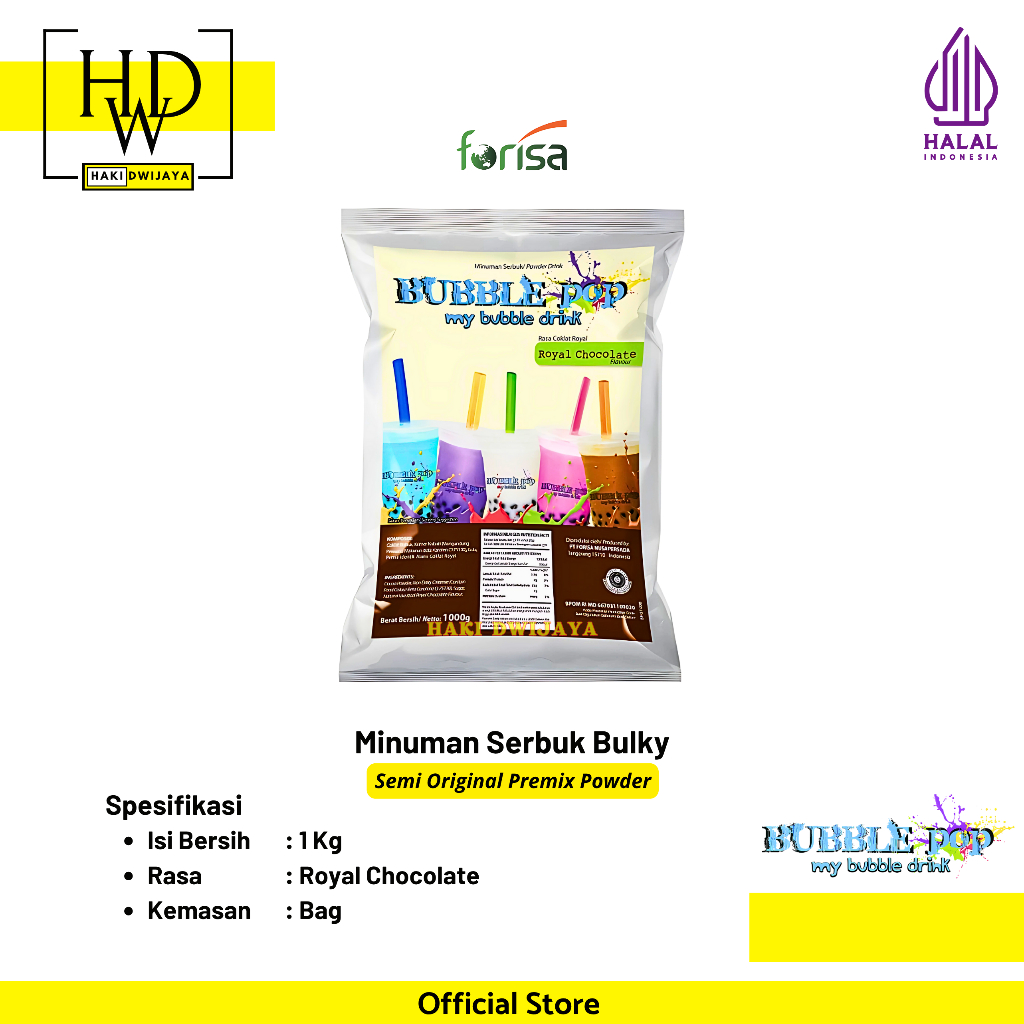 

[1kg] Bubble Pop / Pop Bulky Minuman Bubuk Instan Rasa Royal Chocolate