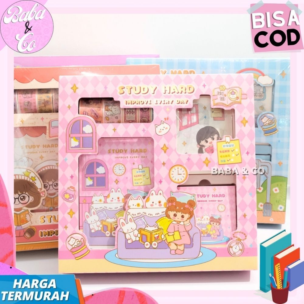 

MilL Jurnal 4 In 1 Study Hard Lucu Unik Paket Jurnaling Buku Imut Study Hard Jurnal 4 In 1