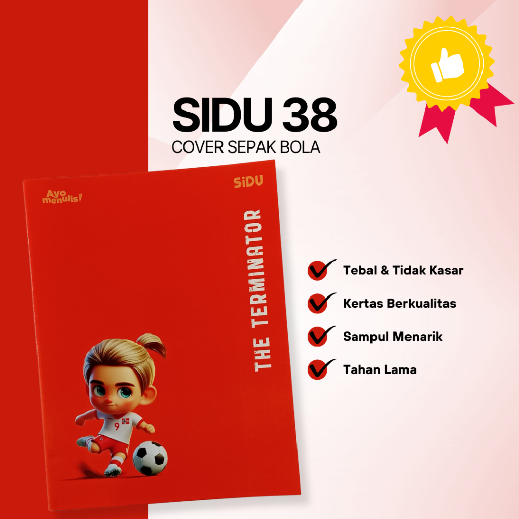 

SIDU 38 Lembar Cover Cowok/Sepak Bola/Erling Halaand/Warna Merah (Ecer/1 Pcs)