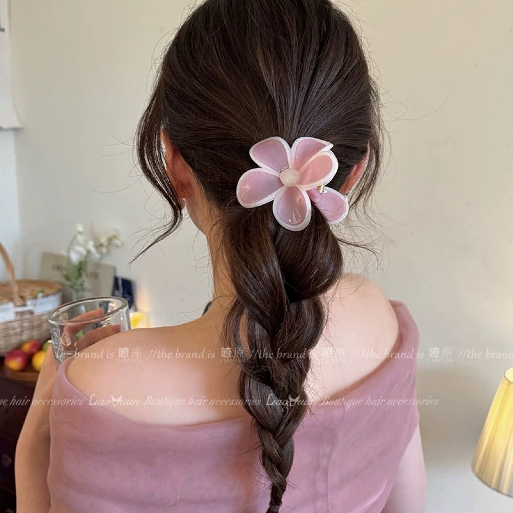 Jepitan Rambut Bunga / Clara Flower Hair Claw Clip / Asters Jelly Flower Hair Clip /  Hadiah Ulang T