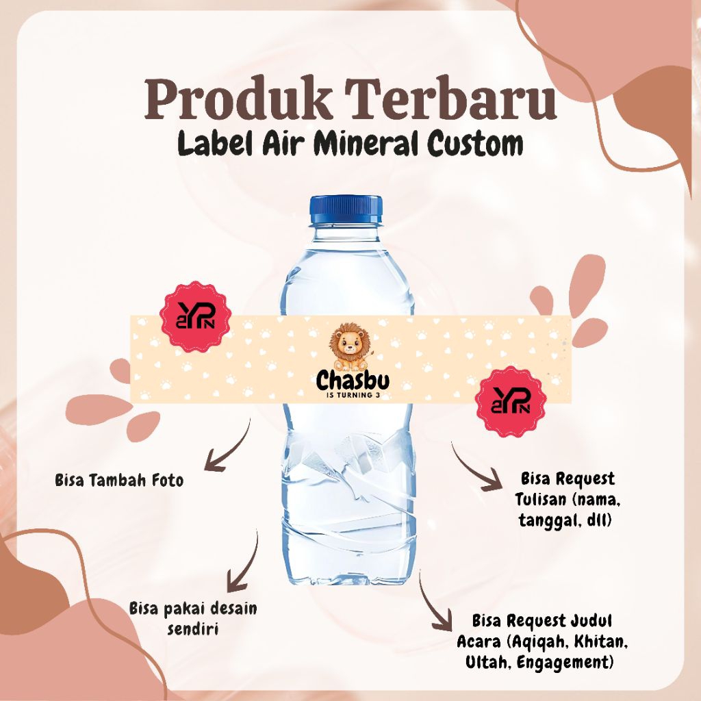 

LABEL AIR MINUM 330 ML CUSTOM - BISA REQUEST TEMA - BISA TAMBAH FOTO