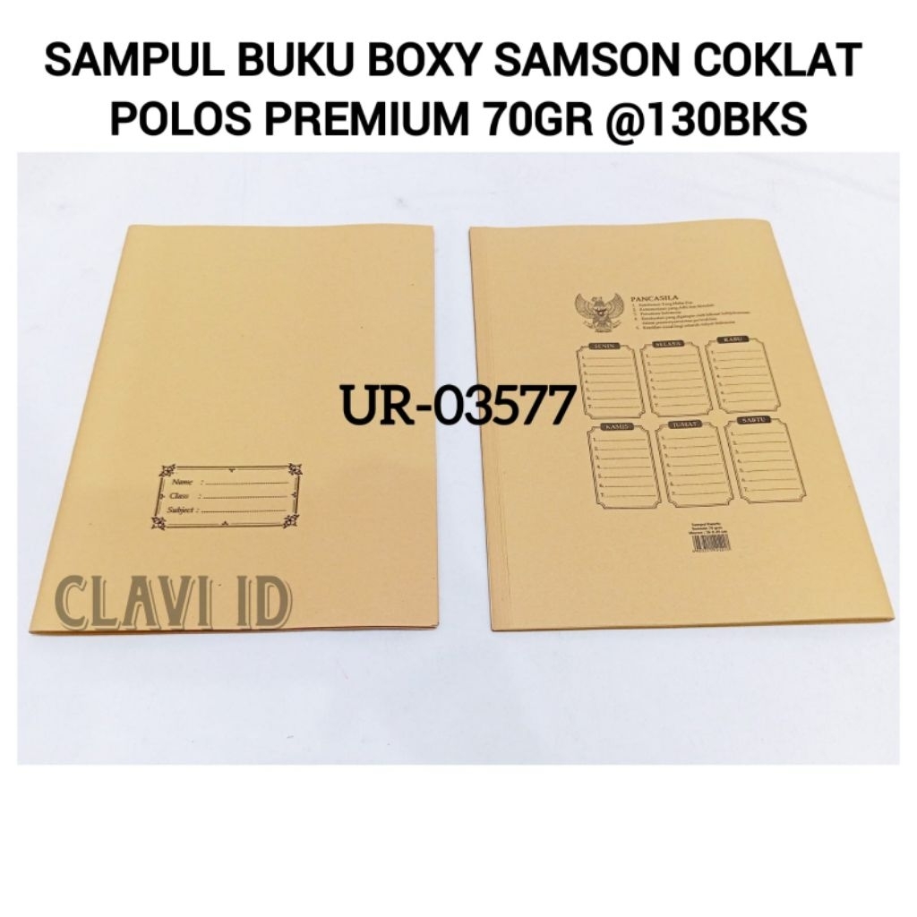 

SAMPUL BUKU COKLAT KWARTO DAN BOXY GAMBAR PANCASILA - PACK