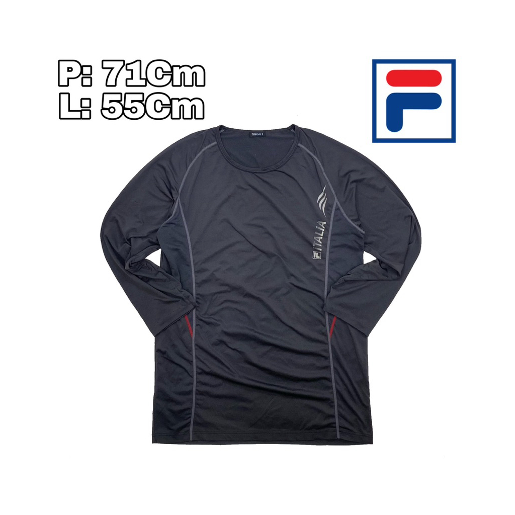 B174 Baselayer Shirt Fila Sport Dry Fit Outdoor Manset  Baju Lengan Panjang Running Olahraga Hiking 