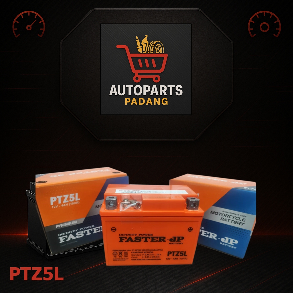 AKI KERING MOTOR FASTER PTZ5L PTZ6L PTZ7L PTZ9 FREE MAINTENANCE GARANSI 3 BULAN