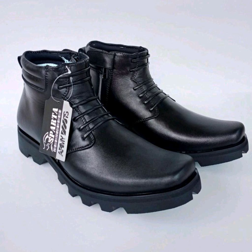 Sepatu PDH PNS/TNI/ Polri | Kulit Asli Hitam | TK012 Original