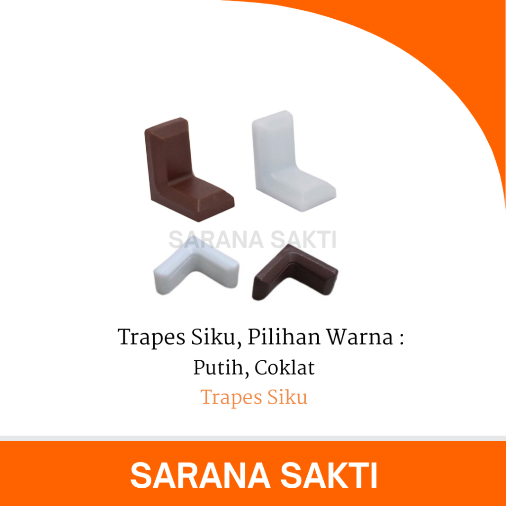Trapes Siku | Traves Penyangga Rak Lemari Siku L Ambalan Siku L Penyangga Besi Plastik Trapes Trafex