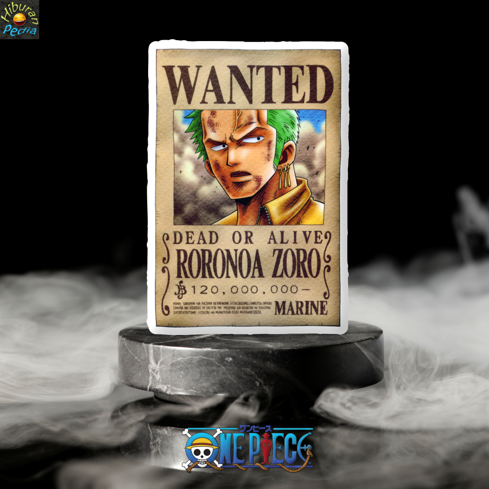 

Stiker Sticker Vinyl One Piece Anime - RORONOA ZORO ( Pirate Hunter )