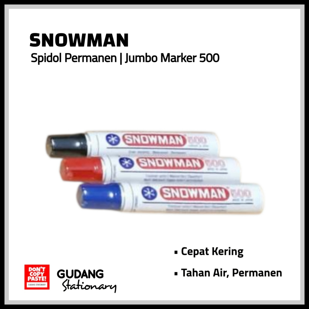 

Spidol Jumbo | Big Permanent Marker 500 SNOWMAN